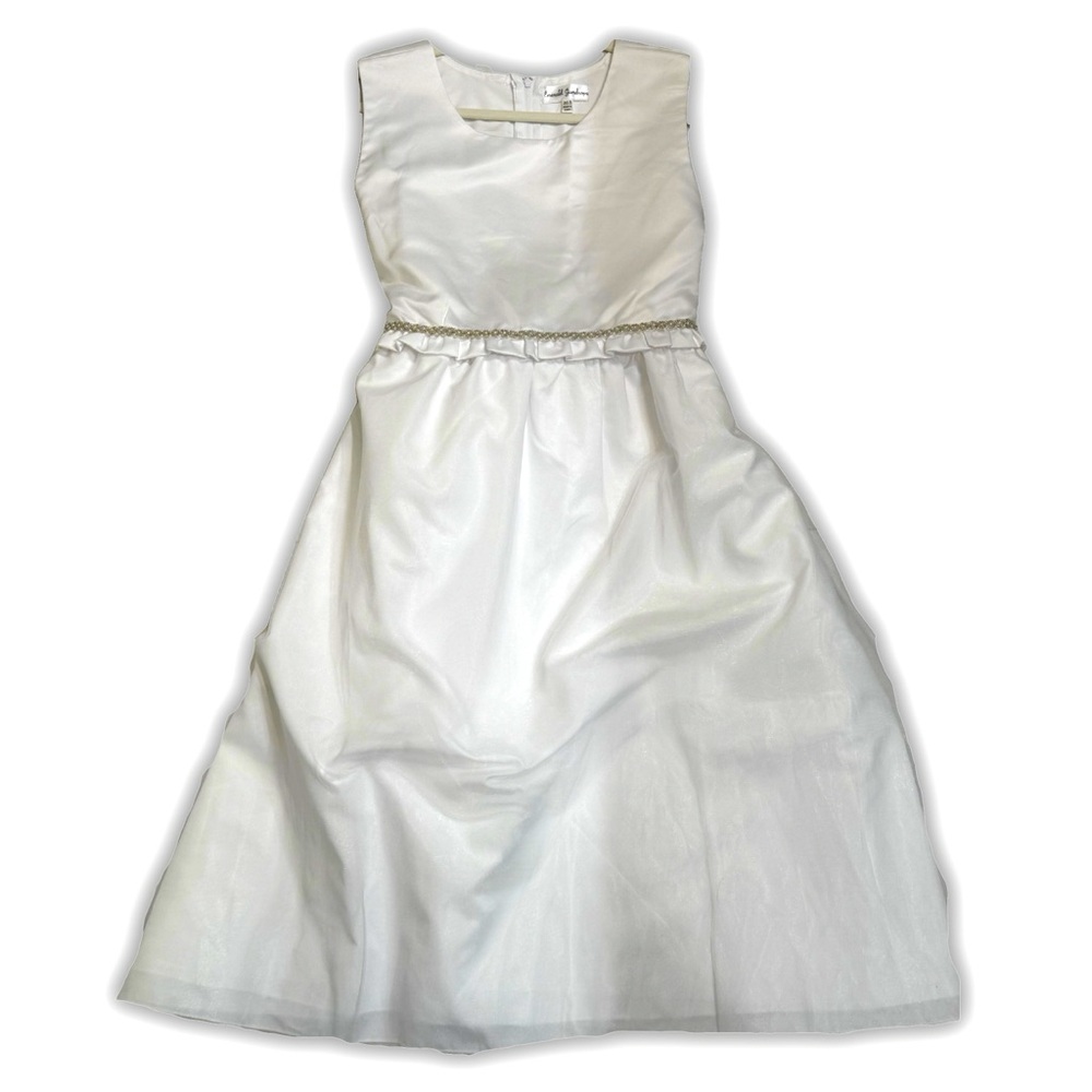 Emerald Gumdrops White Formal Girls Dress